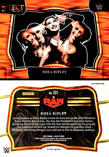 2023 Panini Select WWE Ringside Orange Flash Rhea Ripley #221