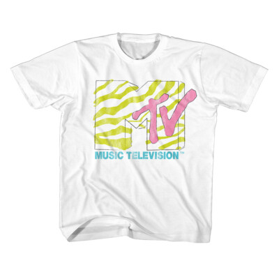 MTV Kids T-Shirt Zebra Logo Tee | eBay
