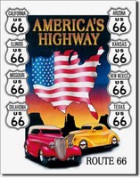 Route 66 Schild 30 X 40 Groß America Usa Us-Car Poster Auto Motiv *246