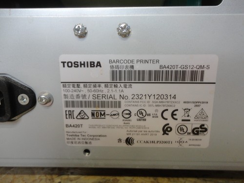 TOSHIBA TEC BA420T THERMO BARCODE / LABEL PRINTER 203DPI * BA420T-GS12-QM-R LAN - Bild 4 von 6