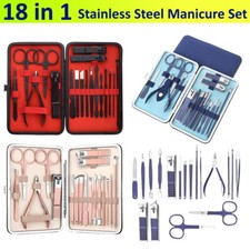 18 in 1 Manicure Set Nail Clippers Pedicure Kit Stainless Steel Scissor Grooming