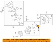 FORD OEM 11-20 Expedition Cooling Water Pump-Water Pump O-Ring BR3Z8527A