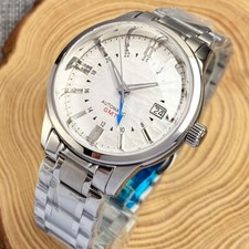 40mm Tandorio White Dial Double Bow Sapphire Glass NH34 GMT Automatic Mens Watch