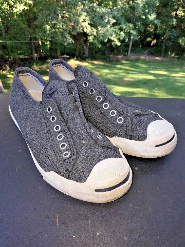 Jack Purcell Charcoal Gray Sneakers Converse Shoes Men 6 Women&#039;s 8 Grey eBay