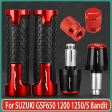 Handle Grips Handle Bar End Cap Tire Valve For SUZUKI GSF650 1200 1250/S Bandit