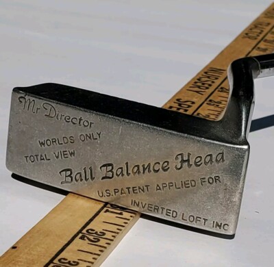 Mr Director Ball Balance Head Inverted Loft Putter RARE! Blue Marbled Resin Grip