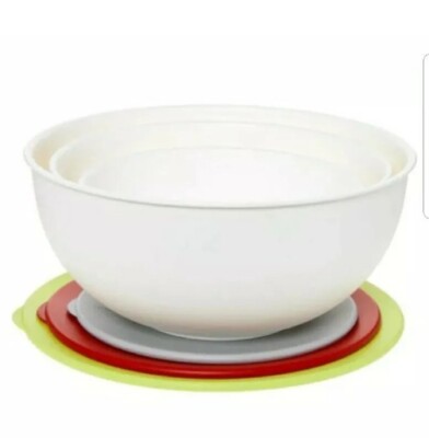 Set De 3 Cuencos Guzzini Con Tapa – Plástico Resistente, Apilables (PVP £34,50)
