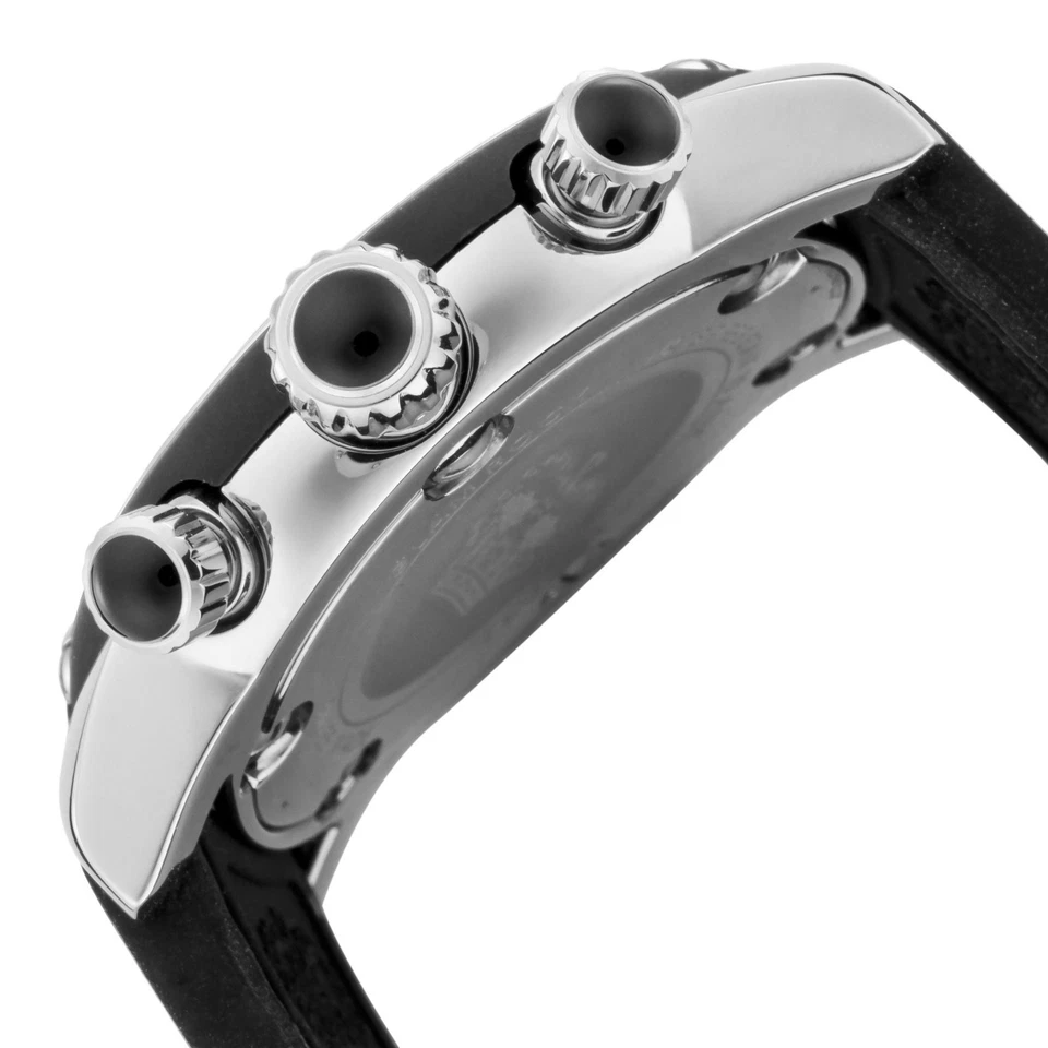 Reloj Glam Rock GK1127 para Hombres Miami Cronógrafo Negro Silicona Esfera Negra SS Foto 3 de 3