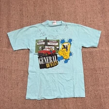 Vintage Vision Street Wear Shirt Mens Medium Blue 1980s General Bicycles BMX