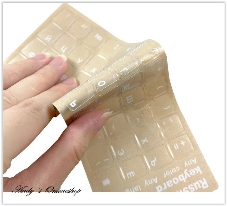 Russische Tastaturaufkleber Kyrillisch Русские наклейки Transparent - Bild 2 von 3