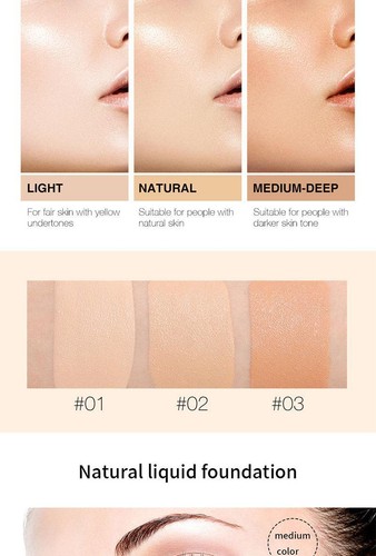 Liquid Foundation - Natural Flaw Coverage, No Powder, Conceals Blemishes - Picture 13 of 26