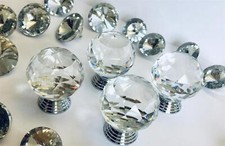4/8x Möbelknöpf Glas Möbelgriff Schrankknöpfe Kommode Kristallgriff Schminktisch