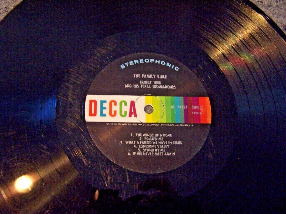 Ernest Tubb "Family Bible" DECCA LP DL 74397 - Image 4 of 4