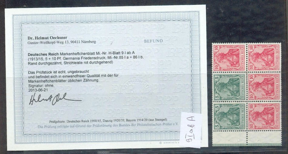 Dr-Zusdr. MHBl9IabA A Brand Folded, Otherwise MNH Mint BPP Certificate (46