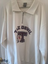 Vintage Warner Bros STUDIO Looney Tunes Tasmanian Devil Sweatshirt fleece  XXL