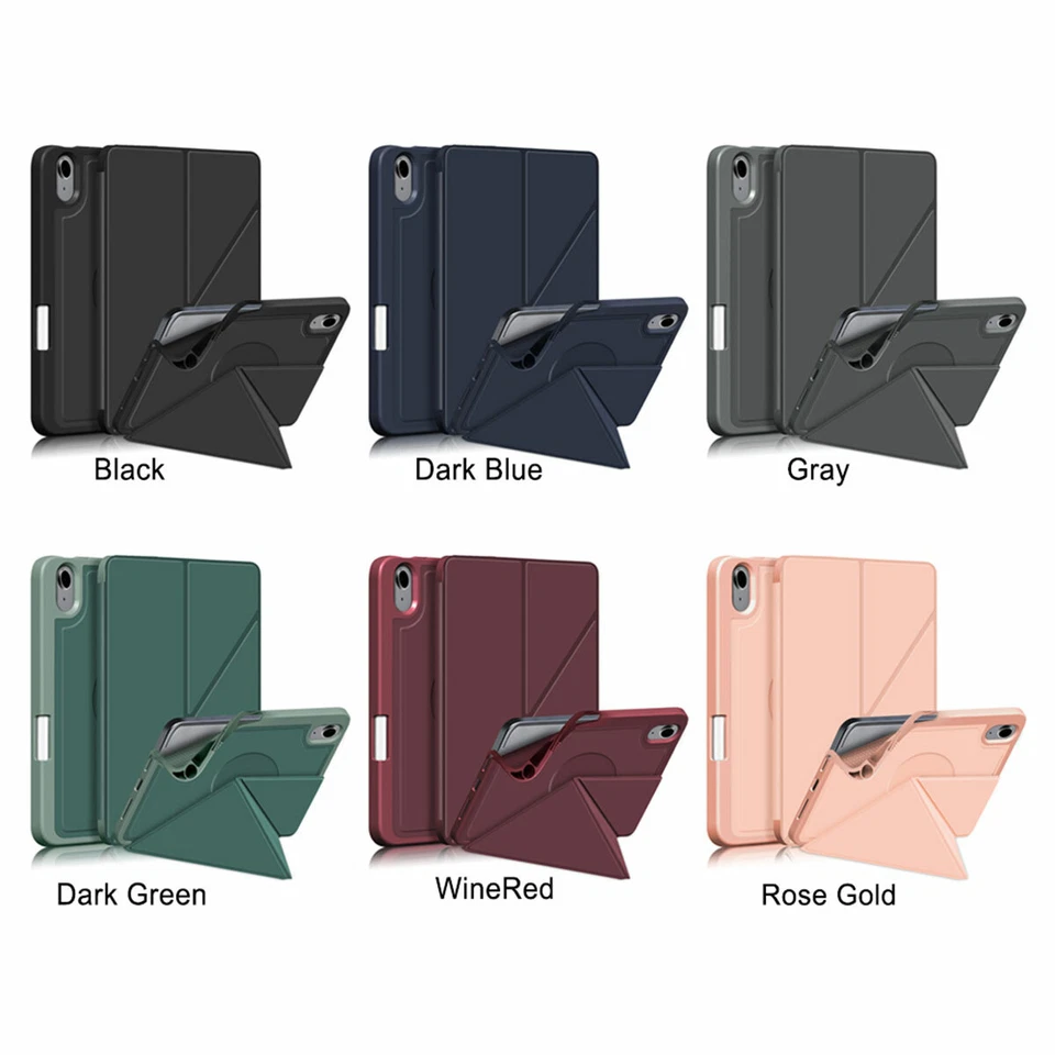 Folio Transformer Leather Smart Case Cover Pencil Holder For Apple iPad Mini 6/7 - Image 2 of 4