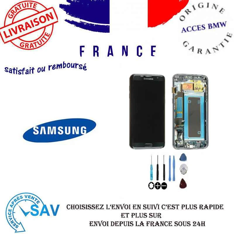 Original Ecran LCD Complet Noir Sur Châssis Pour Samsung Galaxy S7 edge (G935F) - Photo 1/1