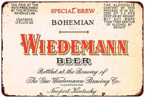 WIEDEMANN BEER Vintage LOOK Reproduction Metal sign wall art bar