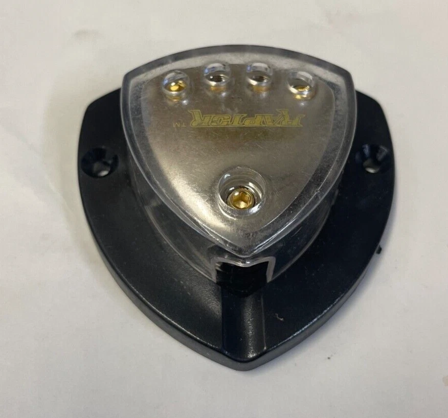 Raptor 4 Position Ground Distribution Block 1 In-4 Out Car Audio 12V Power - Image 4 of 4