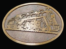 Locomotive Train Railroad Vintage Belt Buckle