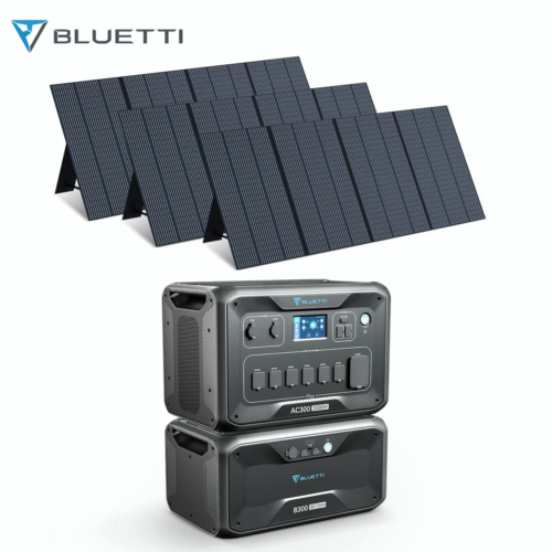BLUETTI  AC300 B300 3000W Power Station Generator +3x 350W Solar Panel Off Grid