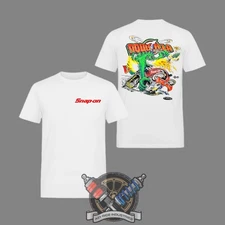 Snap-On Dougzilla Monster Drag Racing T-Shirt, Vintage Hot Rod Garage Mechanic