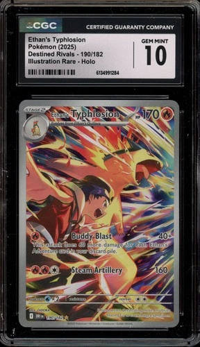 Pokemon Ethan's Typhlosion Destined Rivals Illustration Rare #190 CGC 10