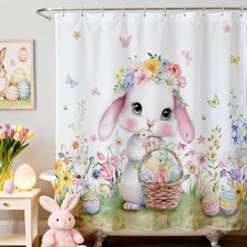 Easter Shower Curtain Easter Shower Curtains for Bathroom 71x71inch Multiple