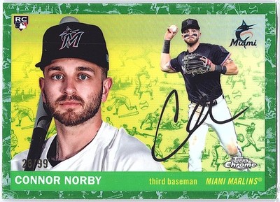 2025 Topps Chrome Platinum #321 Connor Norby Toile / Green Refractors /99