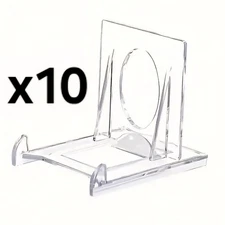 10 pcs Clear Acrylic Trading Card Stands. Pokémon, Sports Cards Display Holder