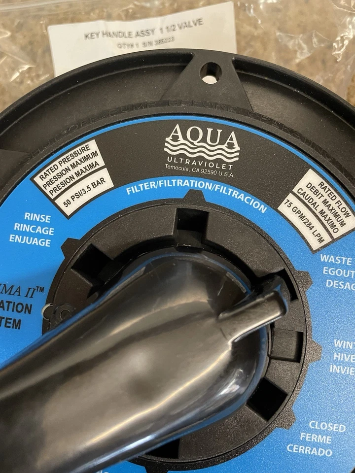 Conjunto de chave Aqua ultravioleta Ultima II válvulas 1 1/2  - Imagem 2 de 4