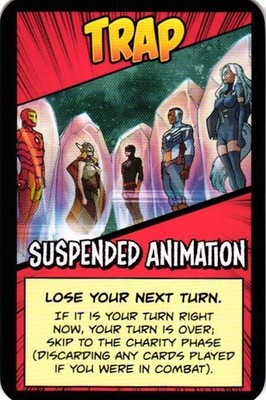 SUSPENDED ANIMATION USAopoly Munchkin Marvel The Game Collectible Card