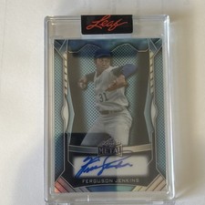 Leaf Metal Sports Heroes Fergie Jenkins #BA-FJ1 Blue Crystals /15 Autograph