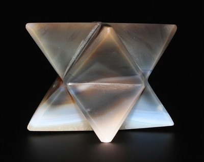 55MM Botswana Agate Crystal Merkabah Healing Chakra Balancing Gemstone Star