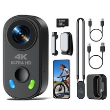 4K Mini Body Camera,Wearable POV Action Cam,Thumb Camera WiFi EIS for Vlogging