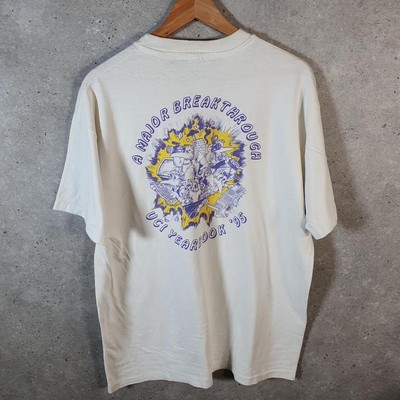 Vintage Hanes Beefy UCI Yearbook 1995 USA Single Stitch T-Shirt Men Large White
