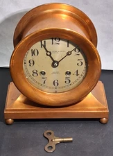 Chelsea Ships Bell Clock Copper Shreve Crump Low Co. Boston Only Bell Works READ