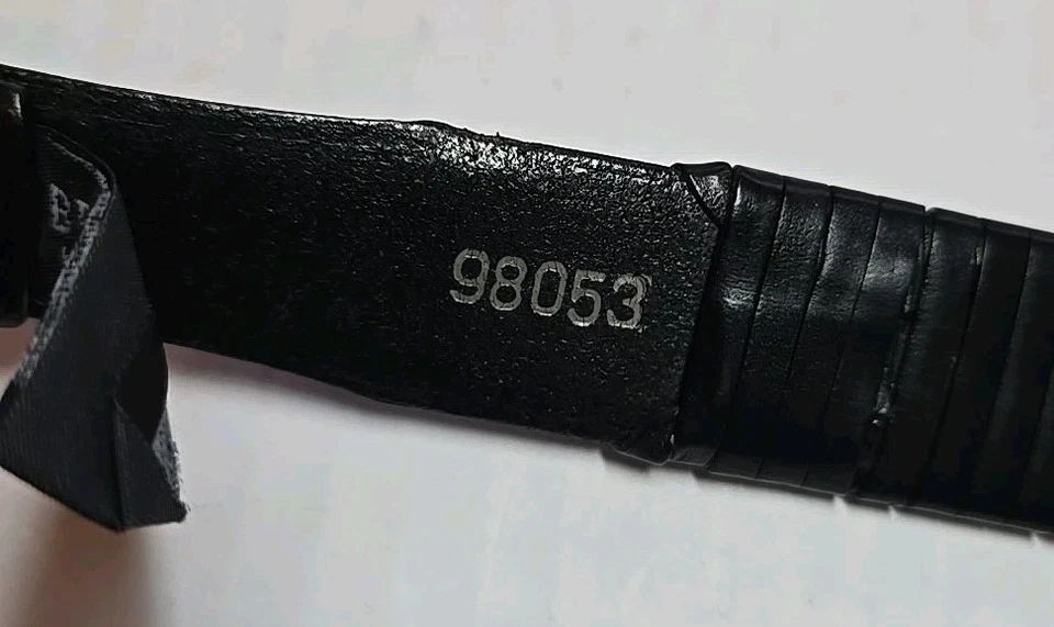 Vtg Brighton Mens Black Leather Belt Sz 36 Silver Medallions Western USA - Image 4 of 4