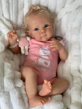 RXDOLL Realistic Reborn Baby Dolls Silicone Full Body Girl 18 Inch Lifelike Baby