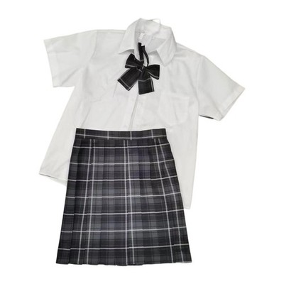 Japanischer Uniformanzug für Damen, Mode Mädchen JK Faltenrock Outfit mit Fliege