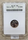 WPCoins ~ 1941-S ANACS Mercury Dime MS65