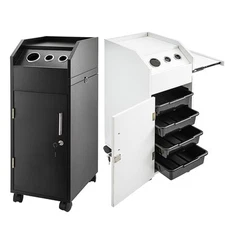 Salon Beauty Hairdressing Cart Storage Trolley, w/ 4 Drawers Lockable SPA