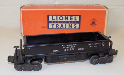 Vintage Lionel Trains No. 3469 Automatic Dump Ore Car O Scale Gauge w/ Box