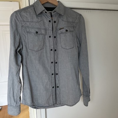 G-Star RAW  Damen Bluse/ Jeanshemd Grau Gr. S  Langarm  Top Zustand