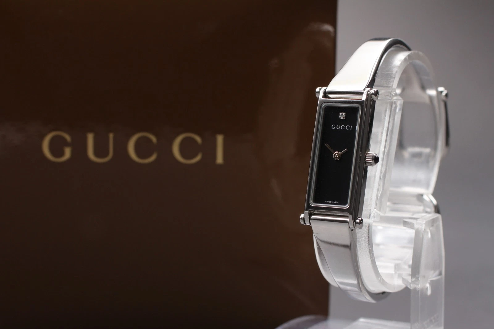 [Quasi Come Nuovo] Orologio Donna Gucci 1500L Nero 1P Quadrante Daimond Bracciale Quarzo