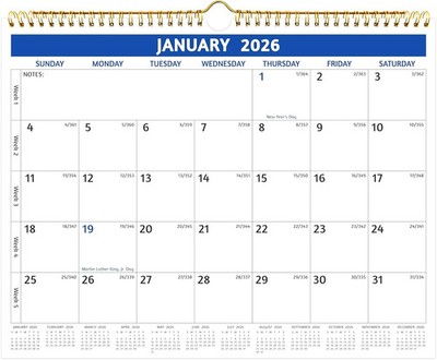 2025-2026 Wall Calendar - Run Now to Dec 2026, 14.57'' x 11.42'', 18 Monthly Cal