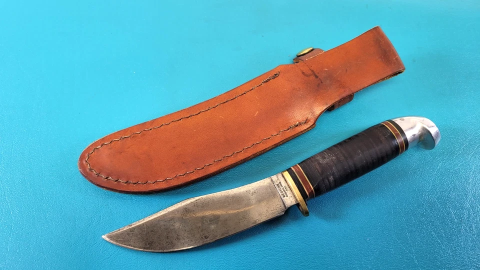 Western Model L88 Skinning Knife Boulder Colo USA + Leather Sheath TR559 - Image 4 of 4