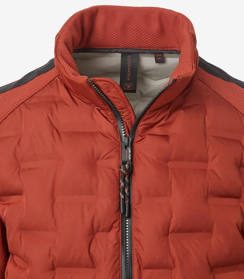 Casa Moda Mens Quilted Hyrbid Jacket Burnt Henna - Image 4 of 4