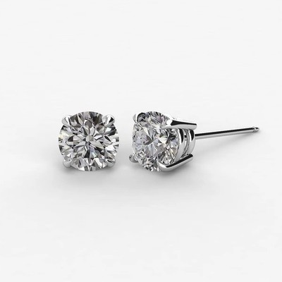 Moissanit Ohrstecker 925 Sterling Silber für Damen Herren Hypoallergen