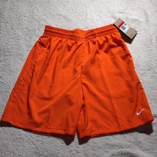 Nike Kids Dri-FIT Multi Woven Shorts Safety Orange/White Kids Size L DX5382-819